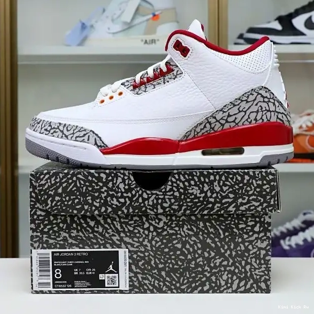 3 Retro Kimikick  Cardinal Air Red(CT8532-126） Jordan 0626